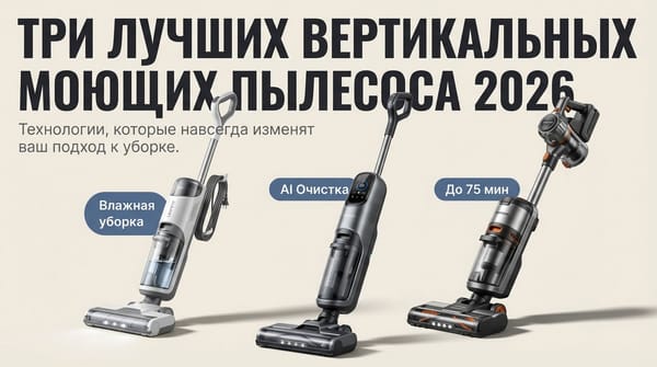 Лучшие моющие вертикальные пылесосы 2026